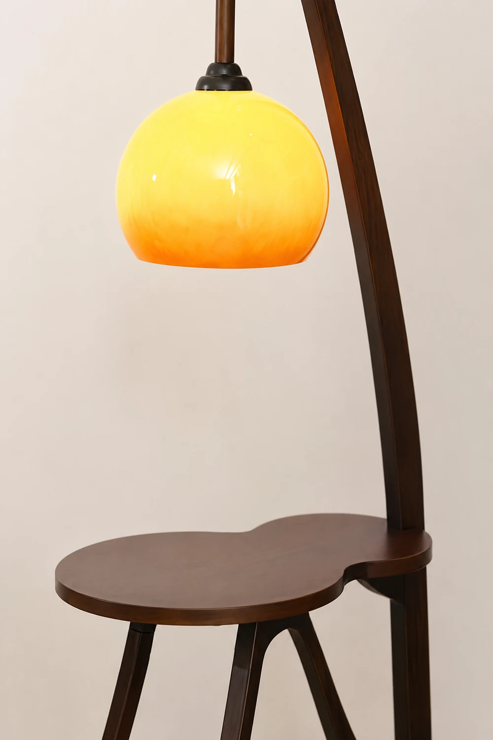 Arc Wood Hanging Floor Lamp - Lumpaz
