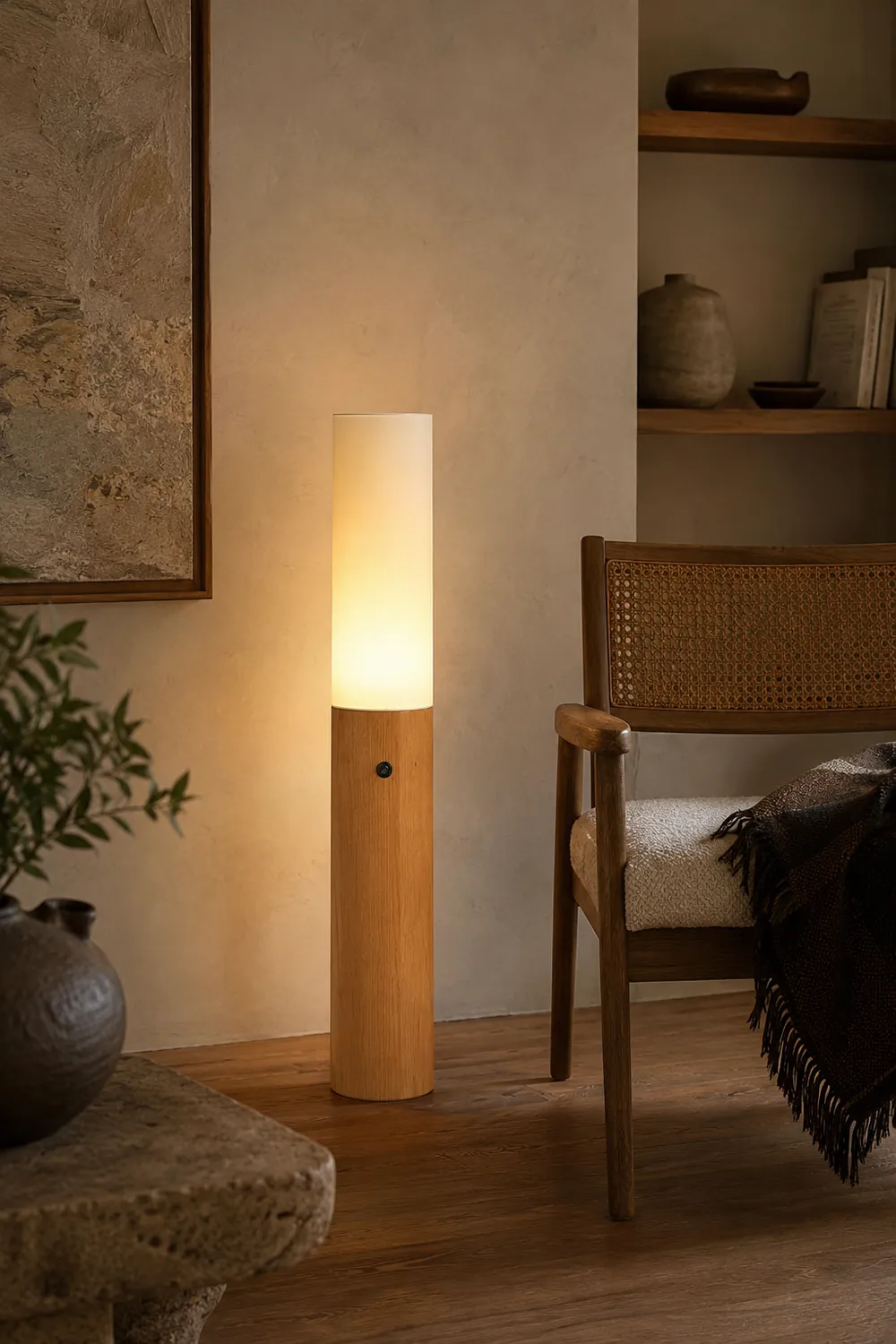 Timber Column Floor Lamp - Lumpaz