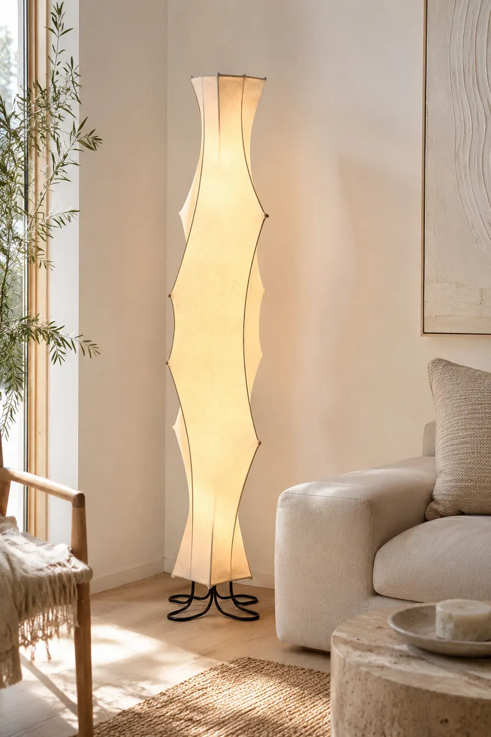 Twist Silk Floor Lamp - Lumpaz