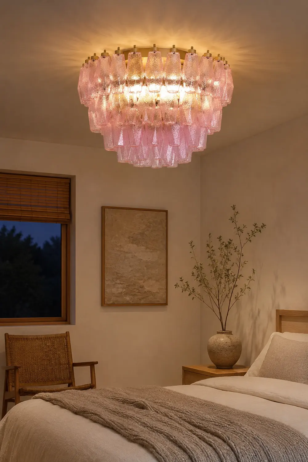 Poliedri Murano Pink Ceiling Light - Lumpaz