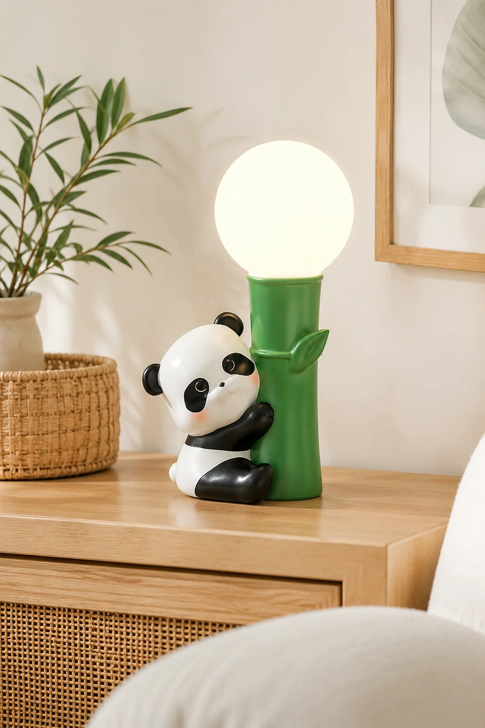 Panda Bamboo Table Lamp - Lumpaz