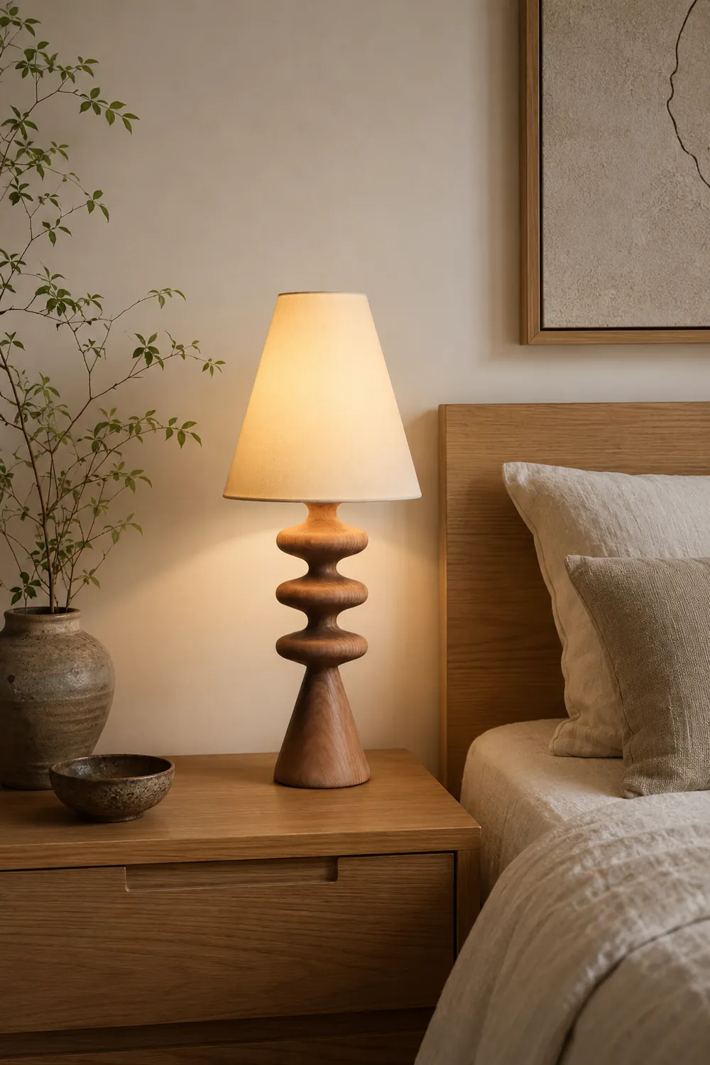 Ripple Wood Table Lamp - Lumpaz