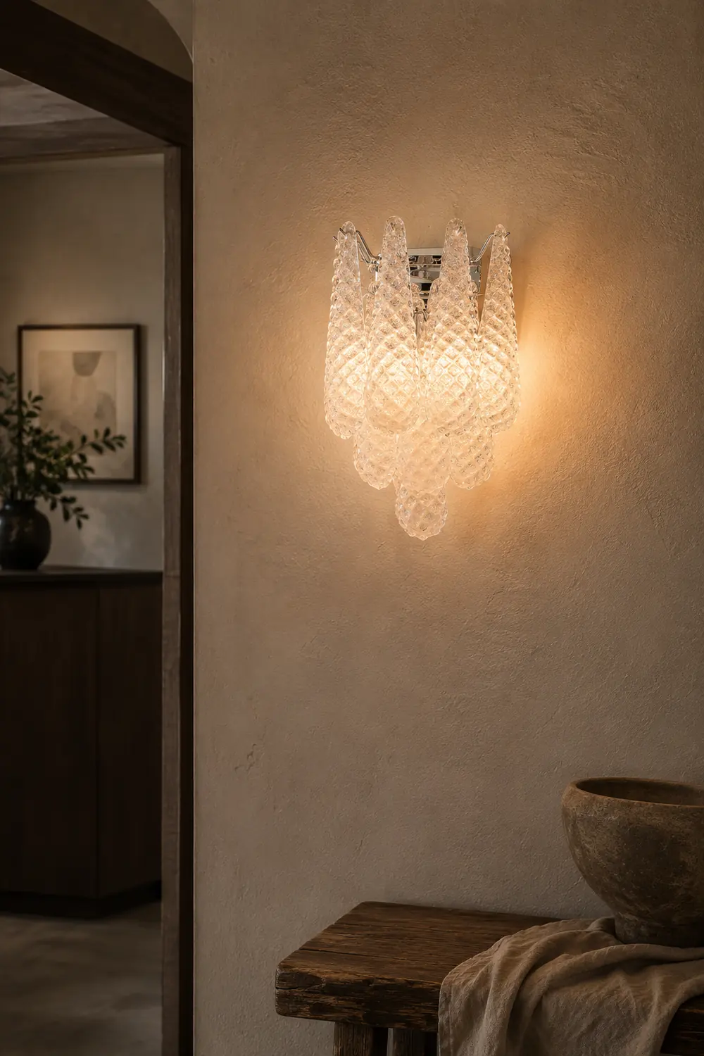 Pink Waffle Wall Sconce - Lumpaz