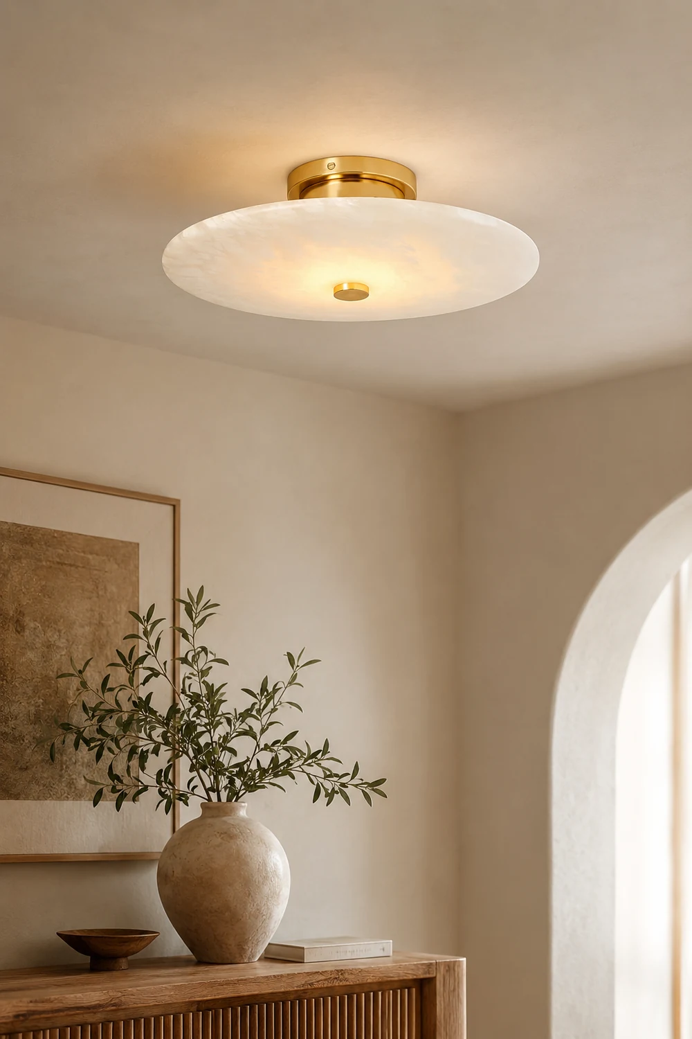 Ankeny Alabaster Ceiling Lamp - Lumpaz