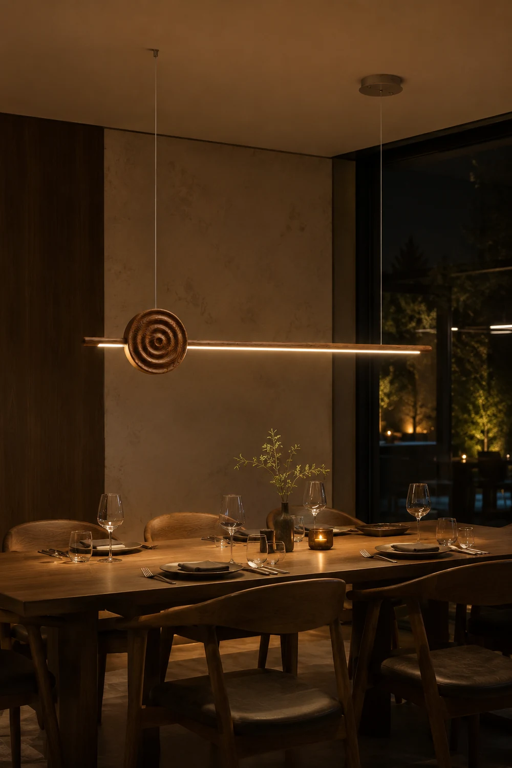Erhu Wood Chandelier - Lumpaz