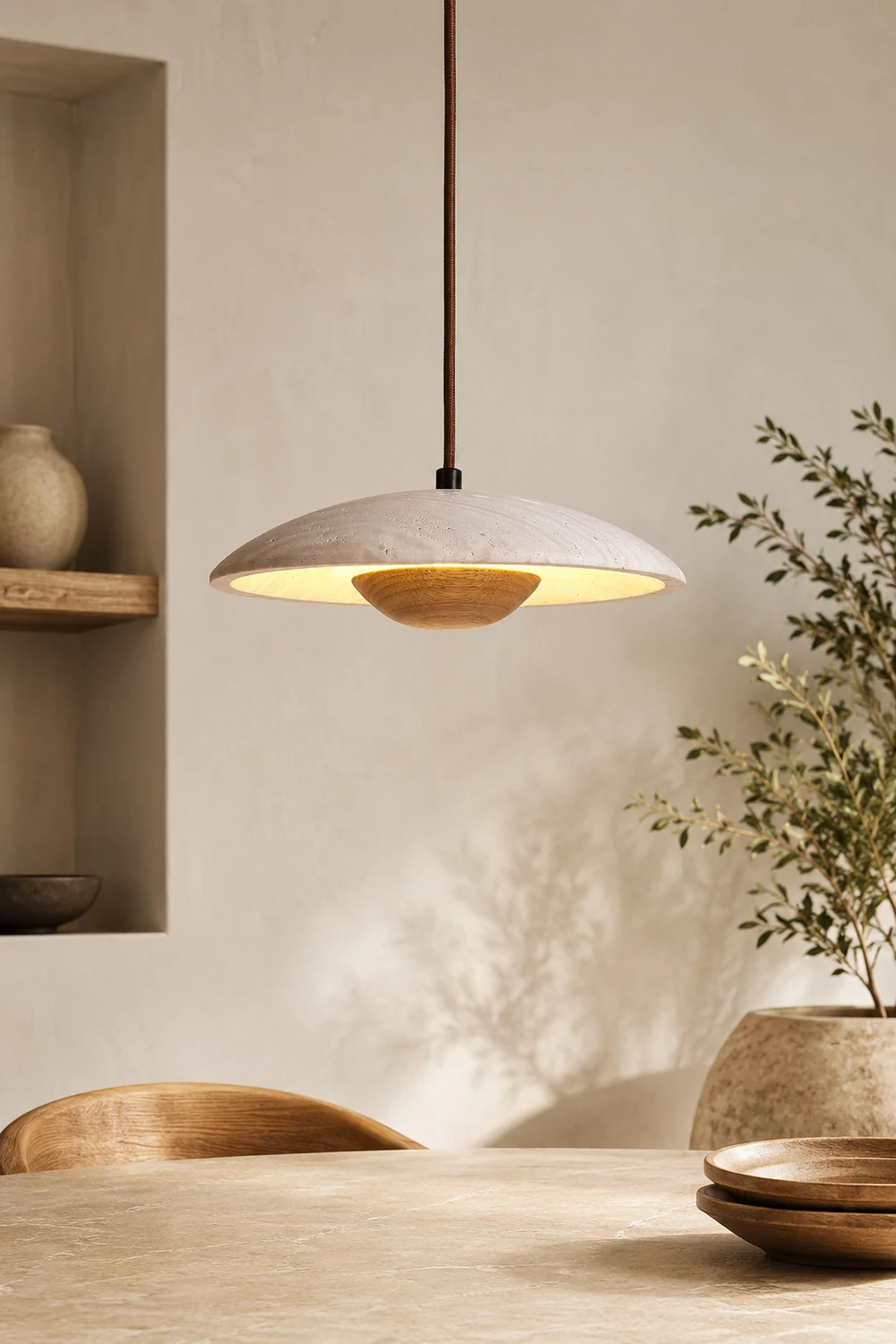 Solara Wood Pendant Lamp - Lumpaz