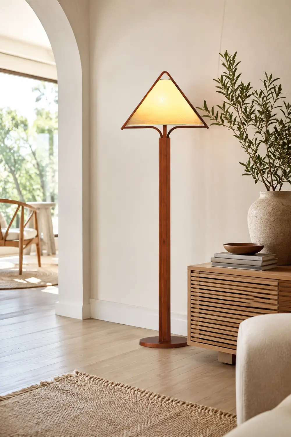 Apex Triangle Shade Floor Lamp - Lumpaz
