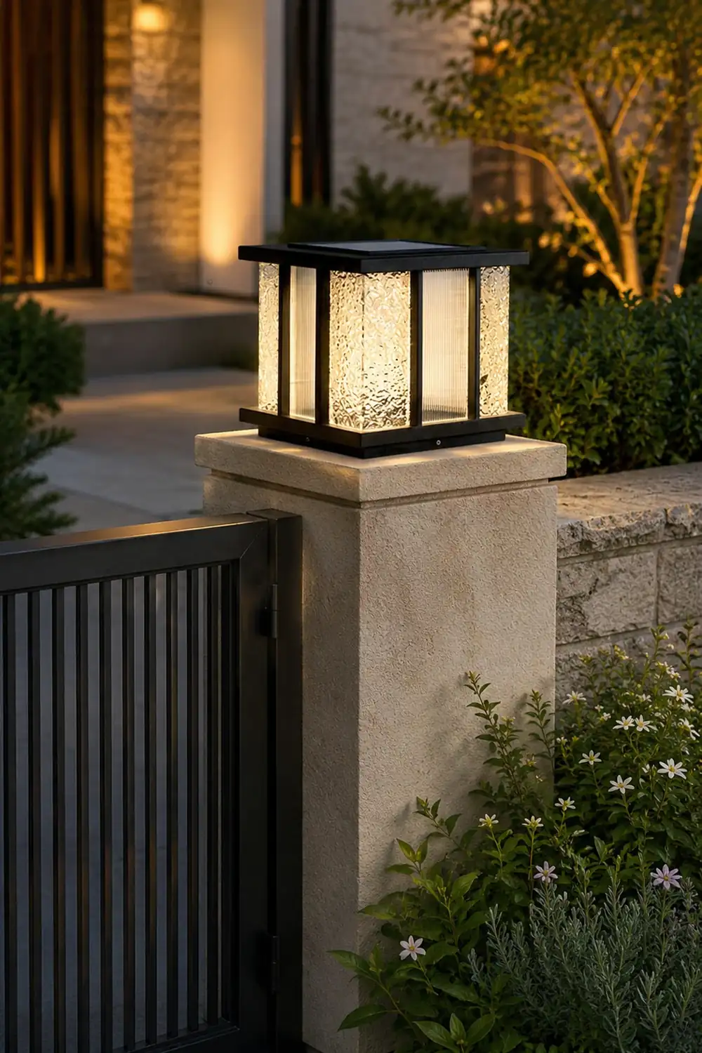 Modern Cube Solar Outdoor Light - Lumpaz