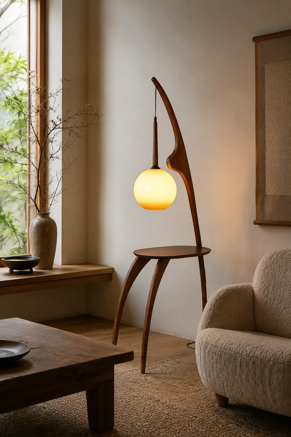 Curved Mantis Arm Floor Lamp - Lumpaz
