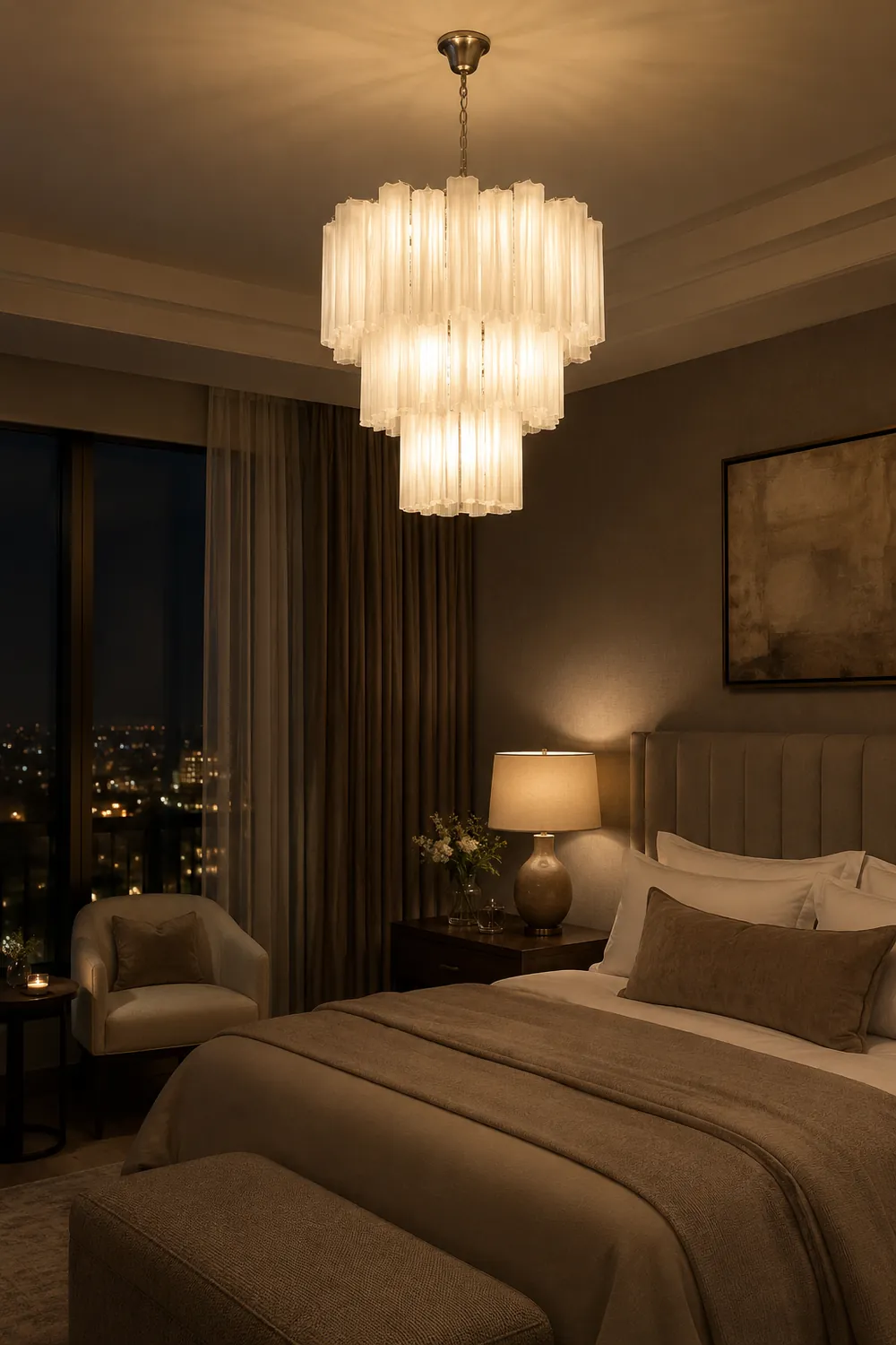 Starlight Frosted Mist Chandelier - Lumpaz