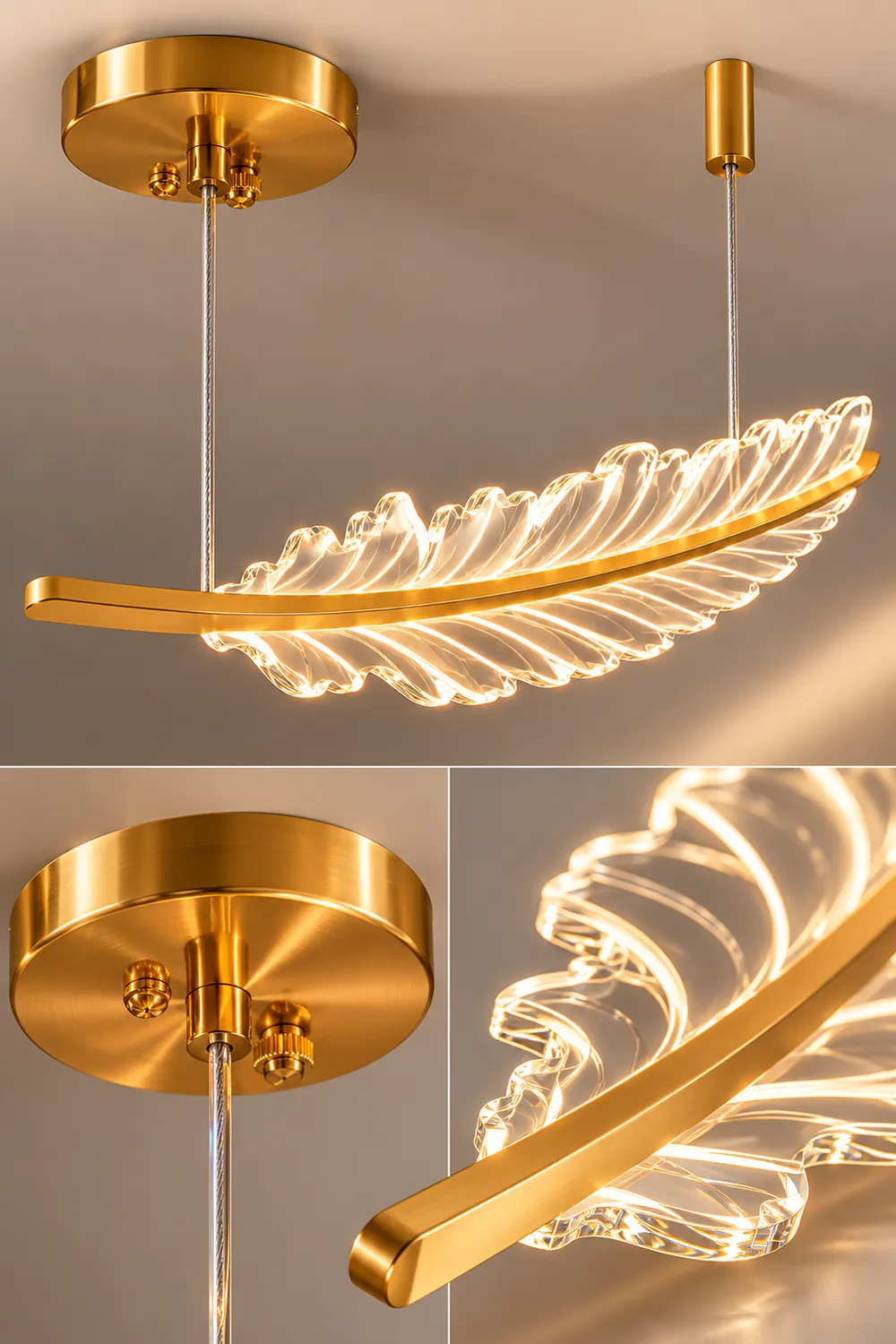 Modern Leaf Shaped Chandelier - Lumpaz