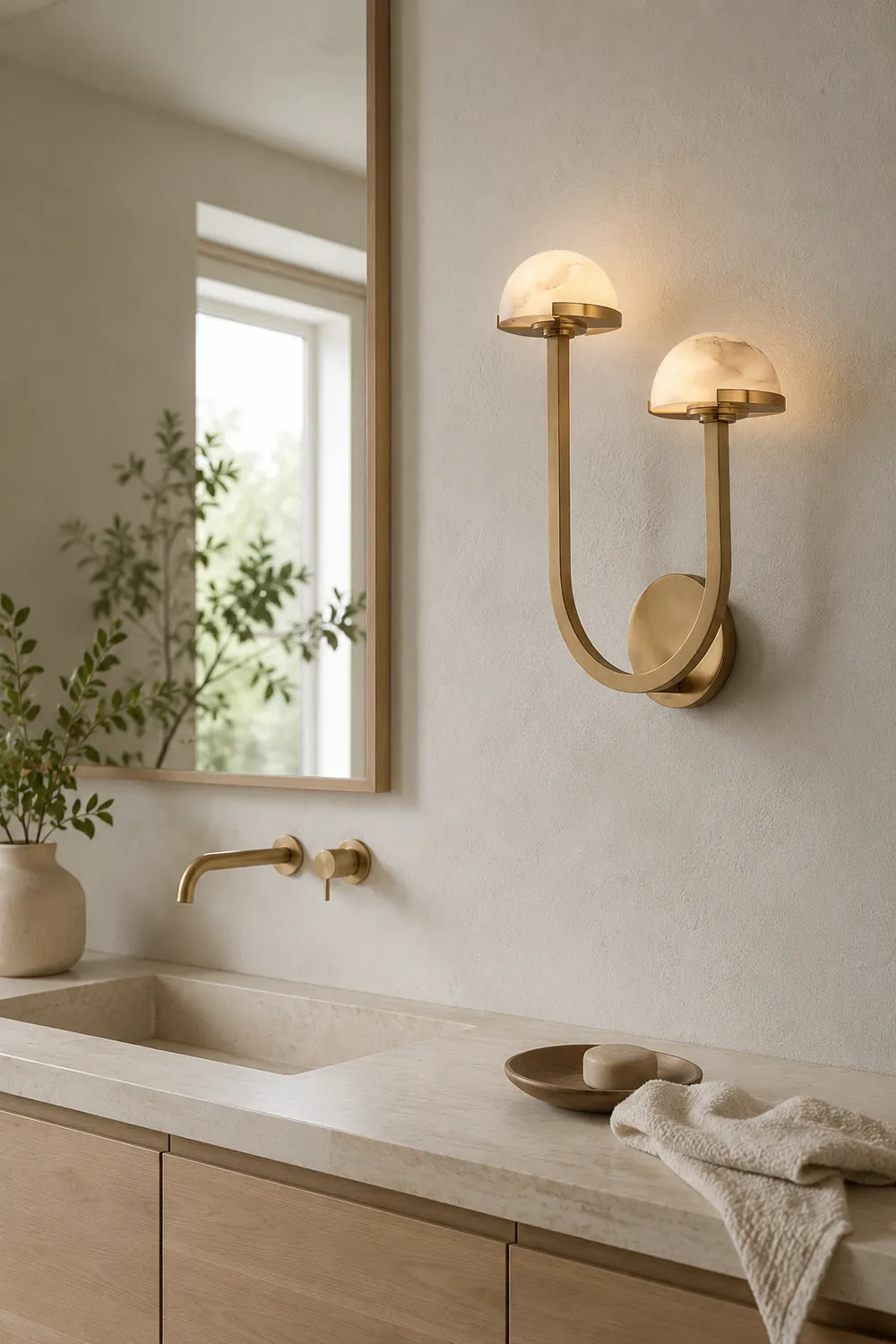 Mushroom Alabaster Wall Lamp - Lumpaz