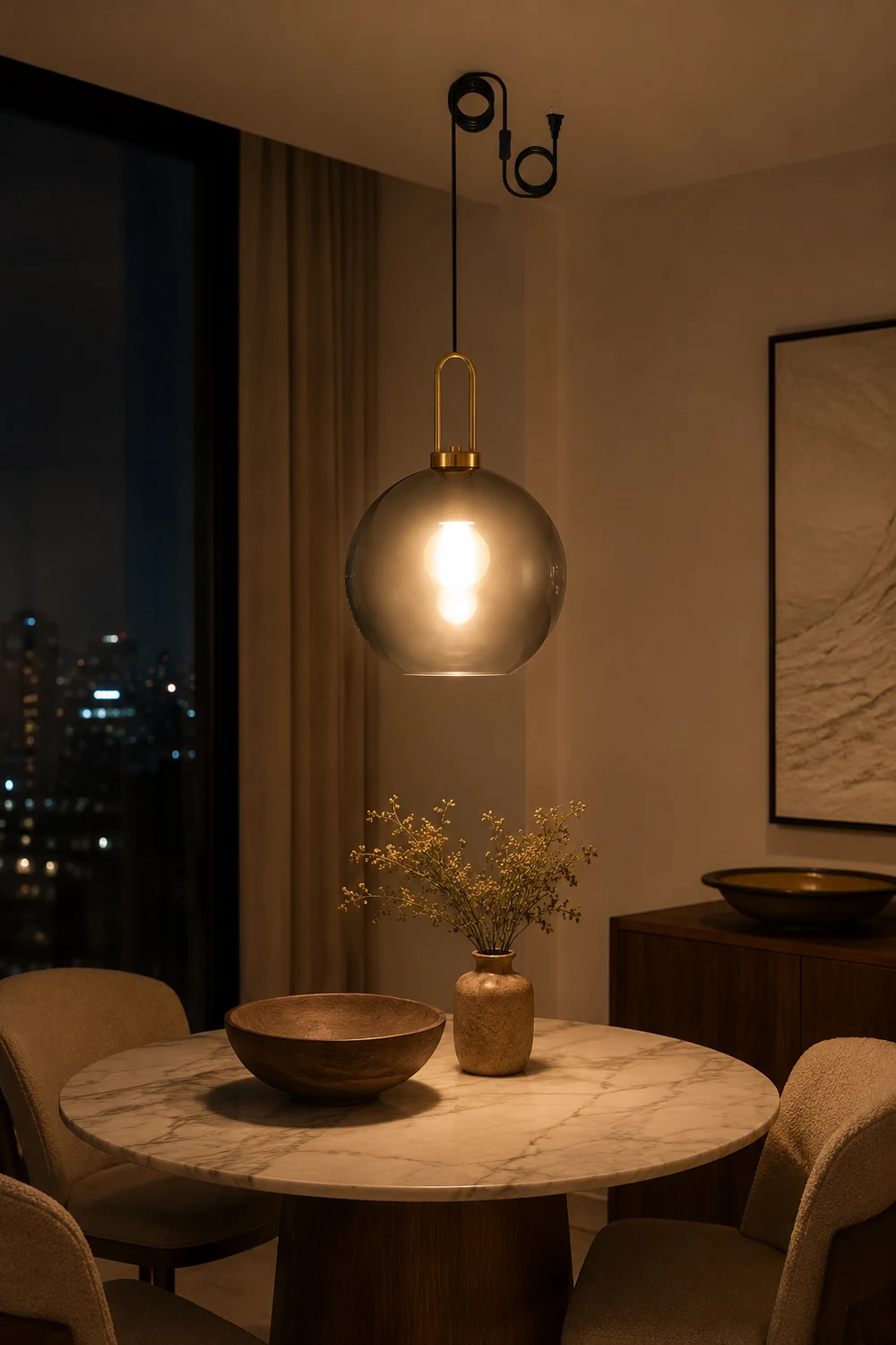 Pendulum Glass Swag Lights - Lumpaz
