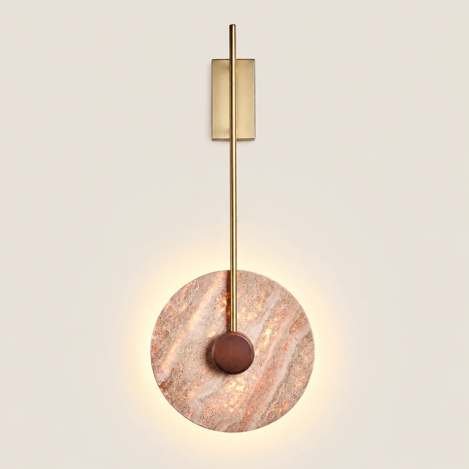 Travertine Disc Wall Lamp - Lumpaz