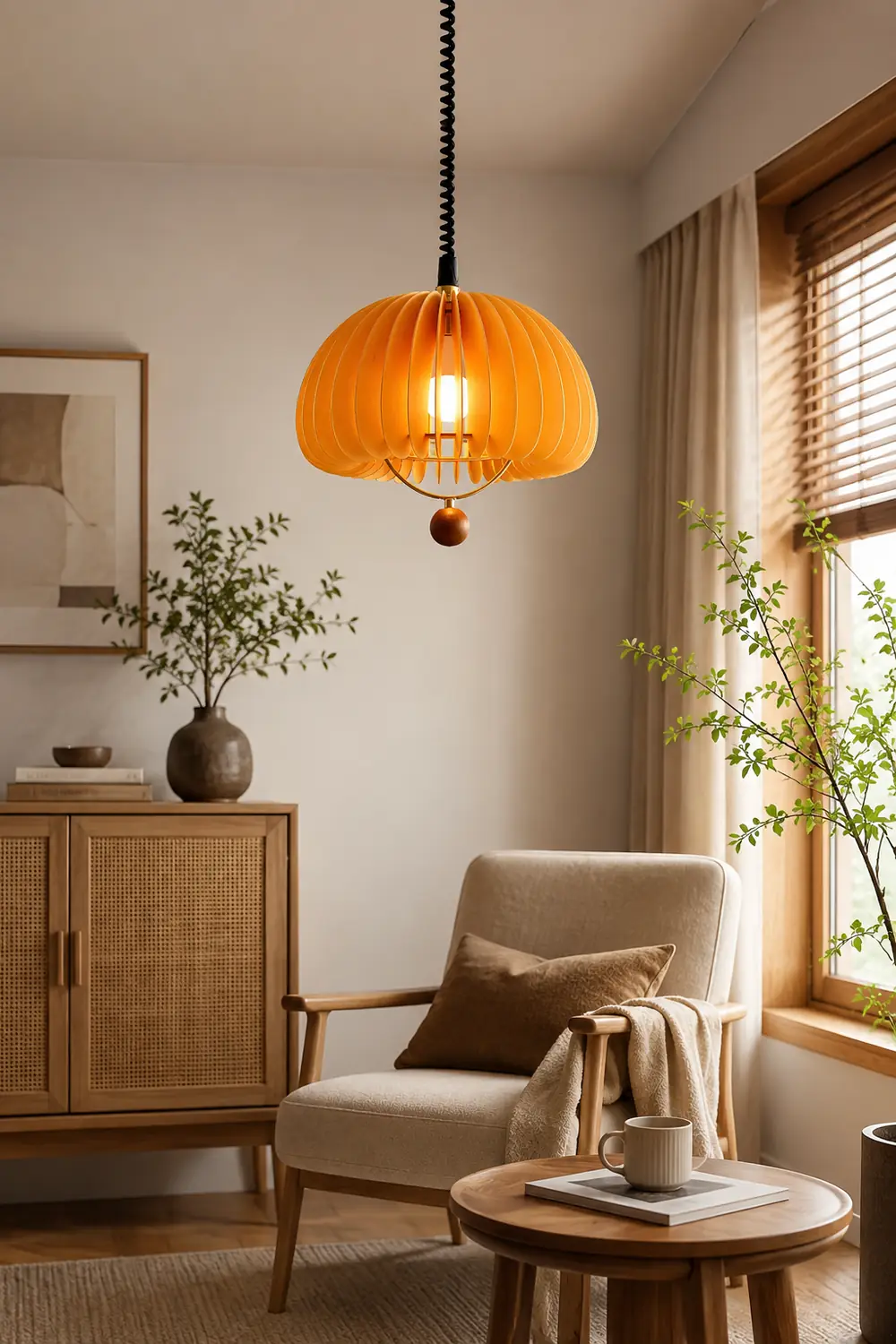 Pumpkin Adjustable Pendant Light - Lumpaz