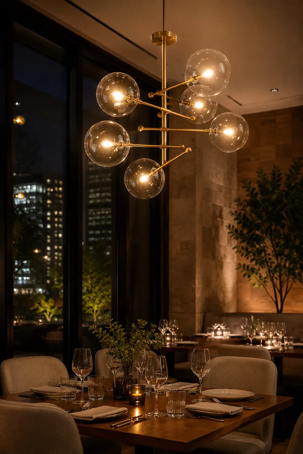 Glass Globe Mobile Chandelier - Lumpaz