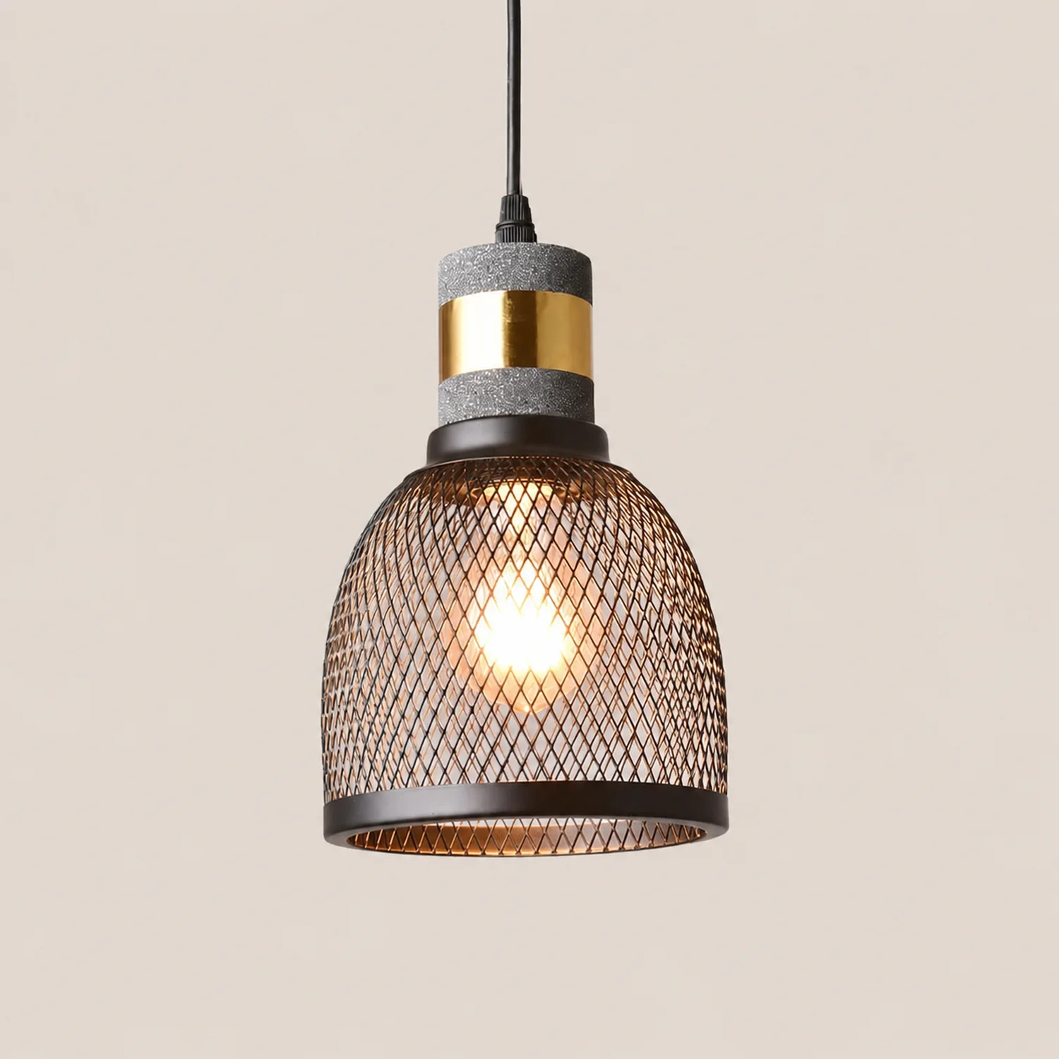 Cement Mesh Pendant Light - Lumpaz