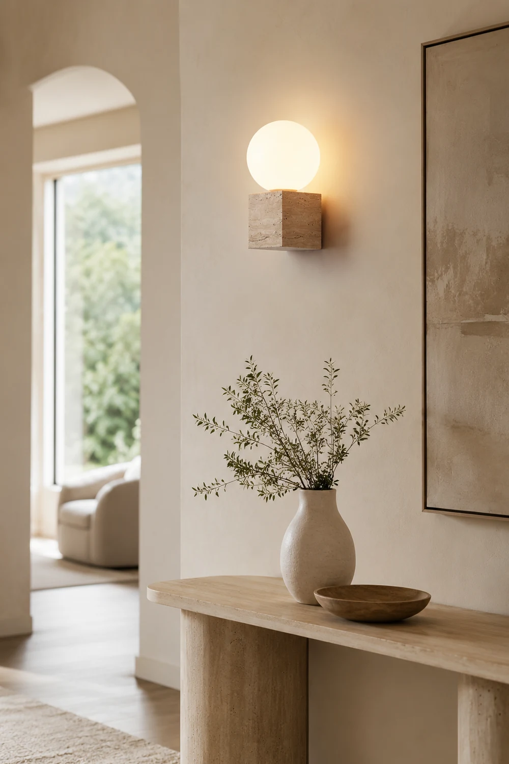 Cube Stone Wall Lamp - Lumpaz