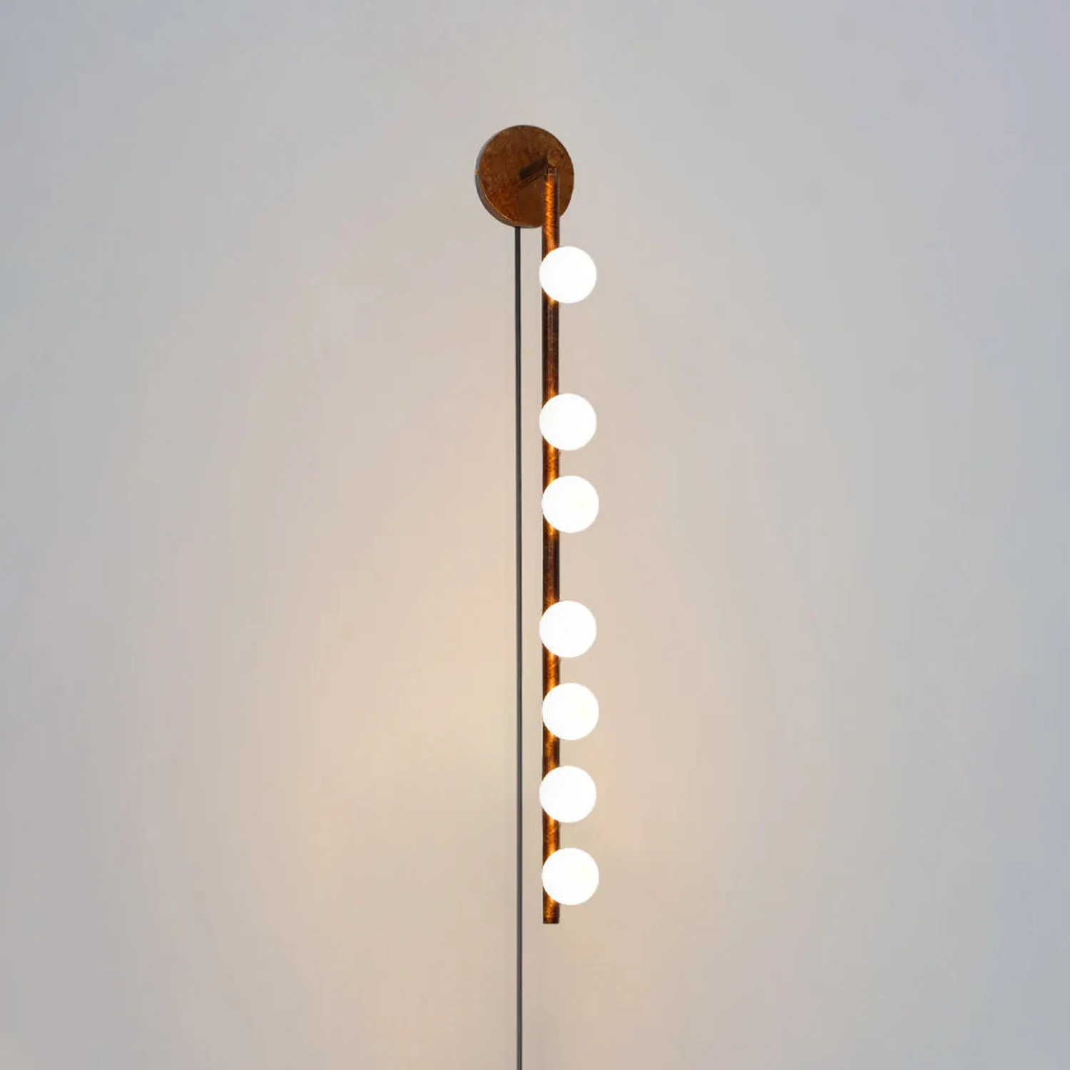 Brass Glass Tube Plug-in Wall Lamp - Lumpaz