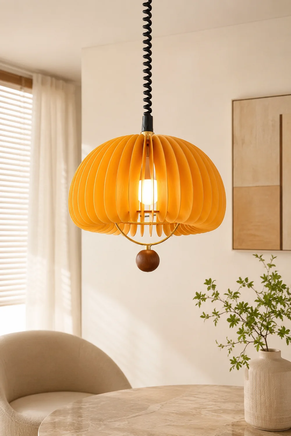 Pumpkin Adjustable Pendant Light - Lumpaz