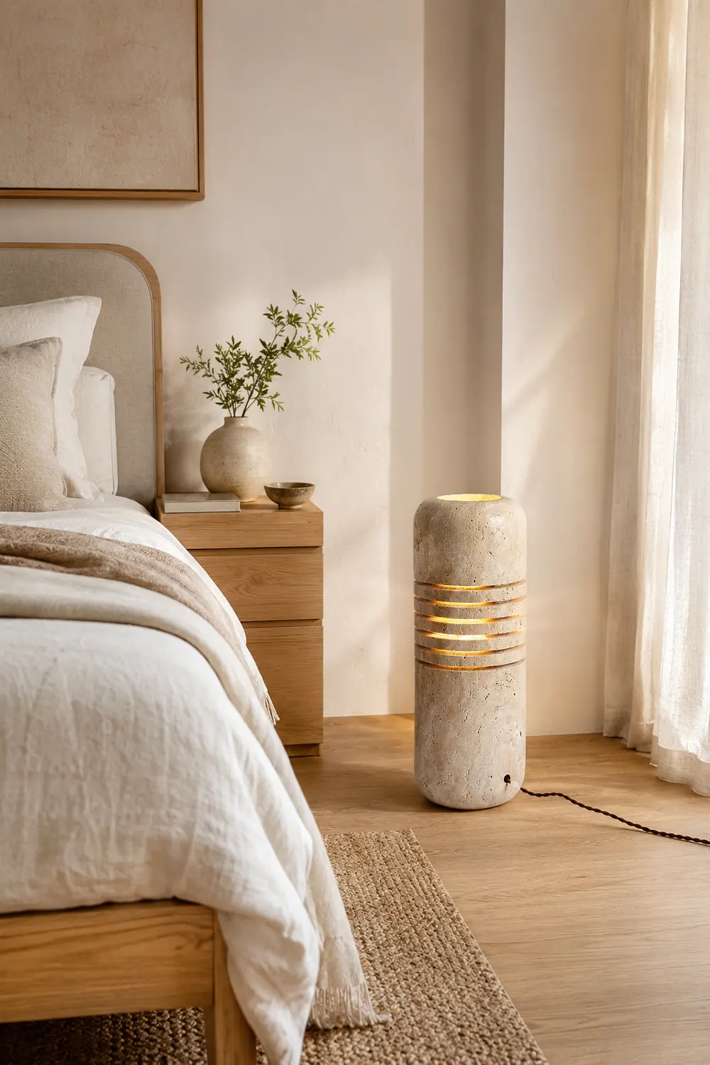 Big Stone Bucket Floor Lamp - Lumpaz