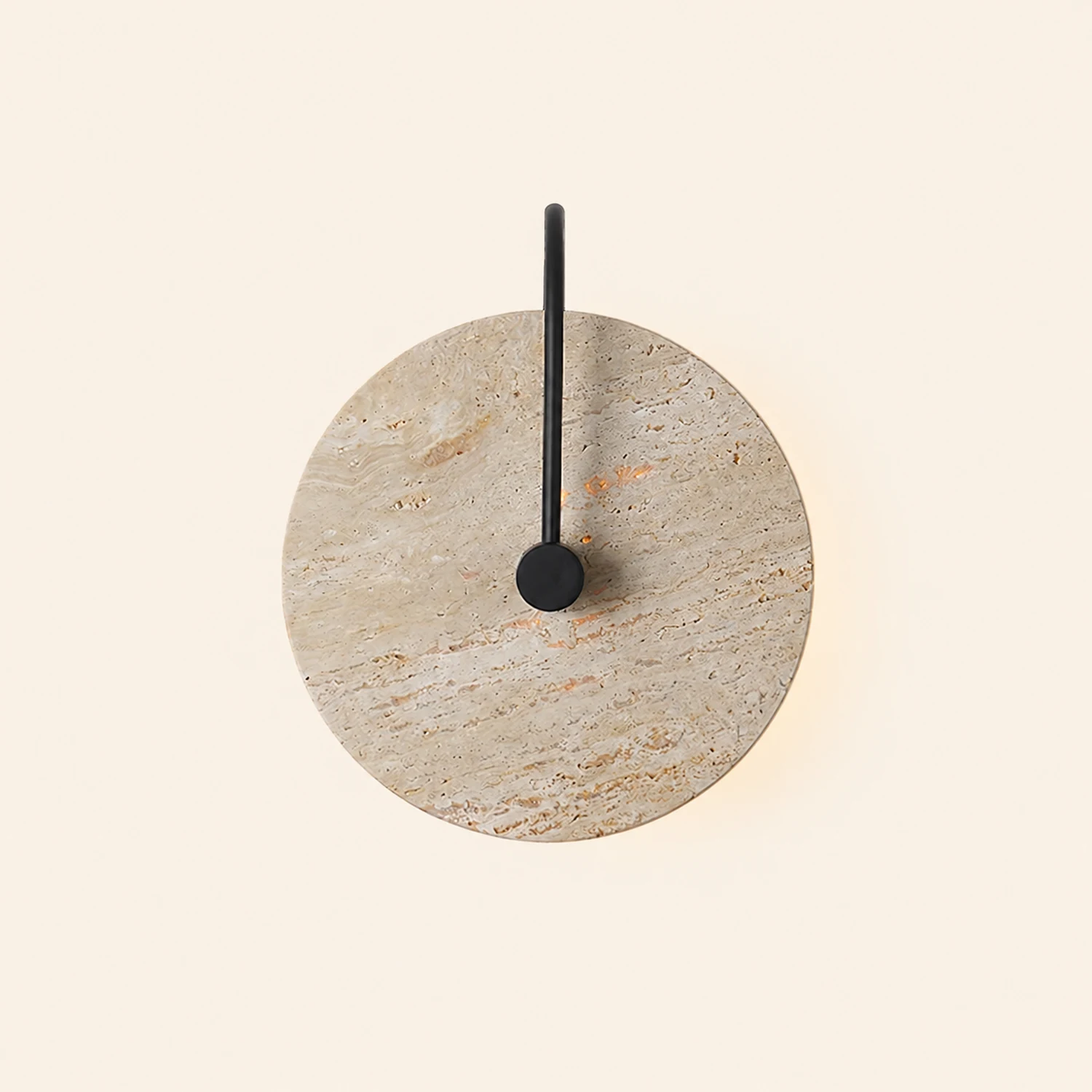 Round Travertine Wall Lamp - Lumpaz