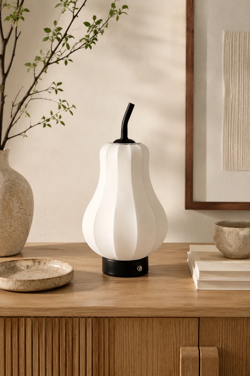 Pear Built-in Battery Table Lamp - Lumpaz