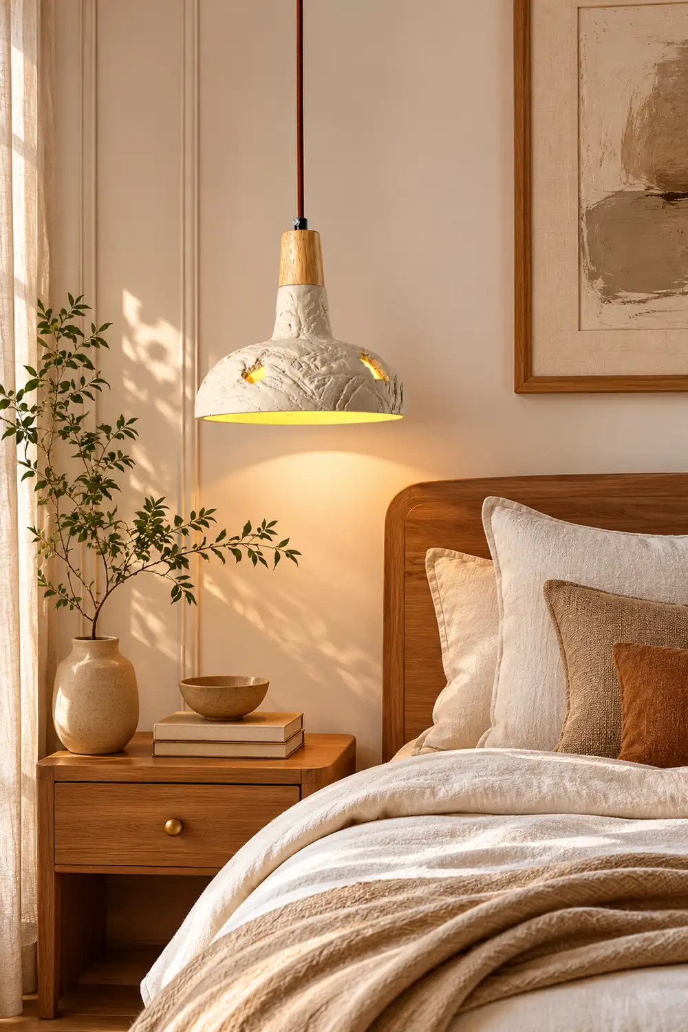Cement Carve Pendant Lamp - Lumpaz