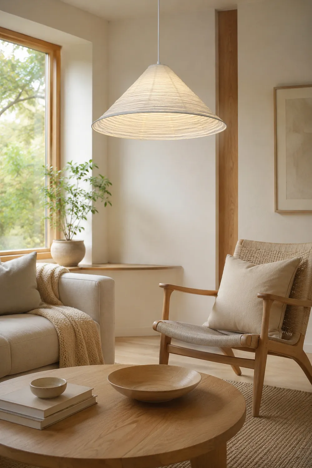 Cone Washi Pendant Light - Lumpaz