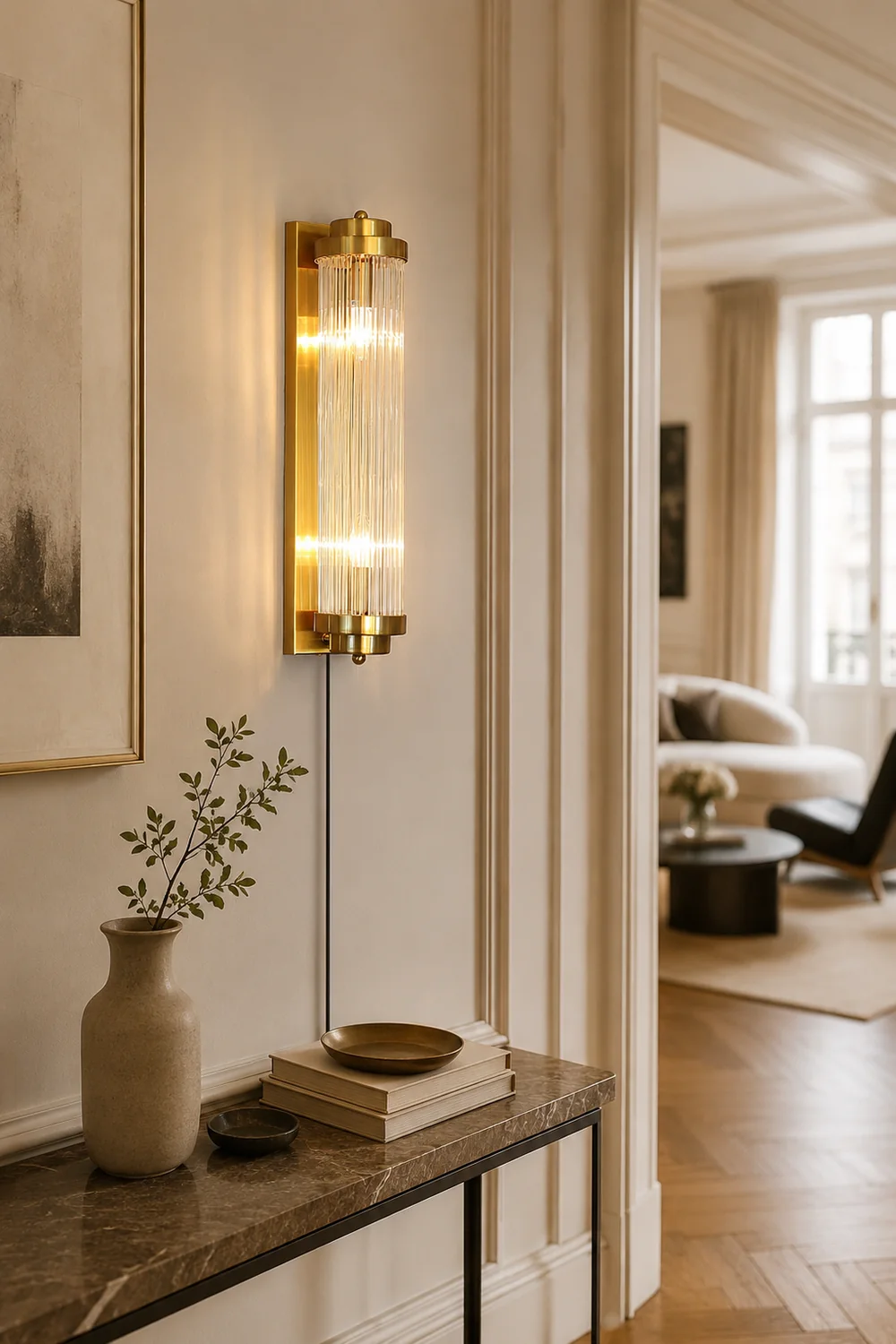 Pillar Offset Plug In Wall Lamp - Lumpaz
