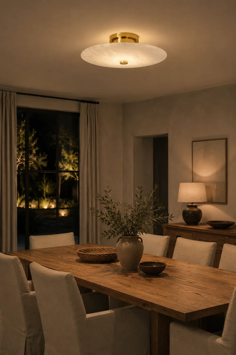 Ankeny Alabaster Ceiling Lamp - Lumpaz