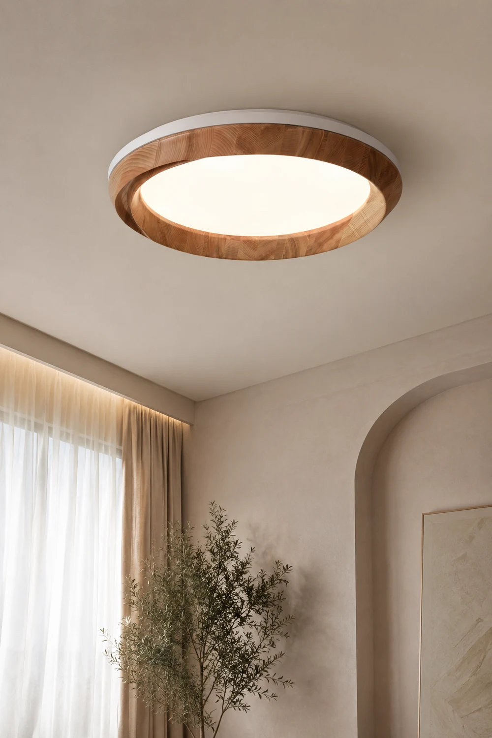 Ripple Wood Ceiling Light - Lumpaz