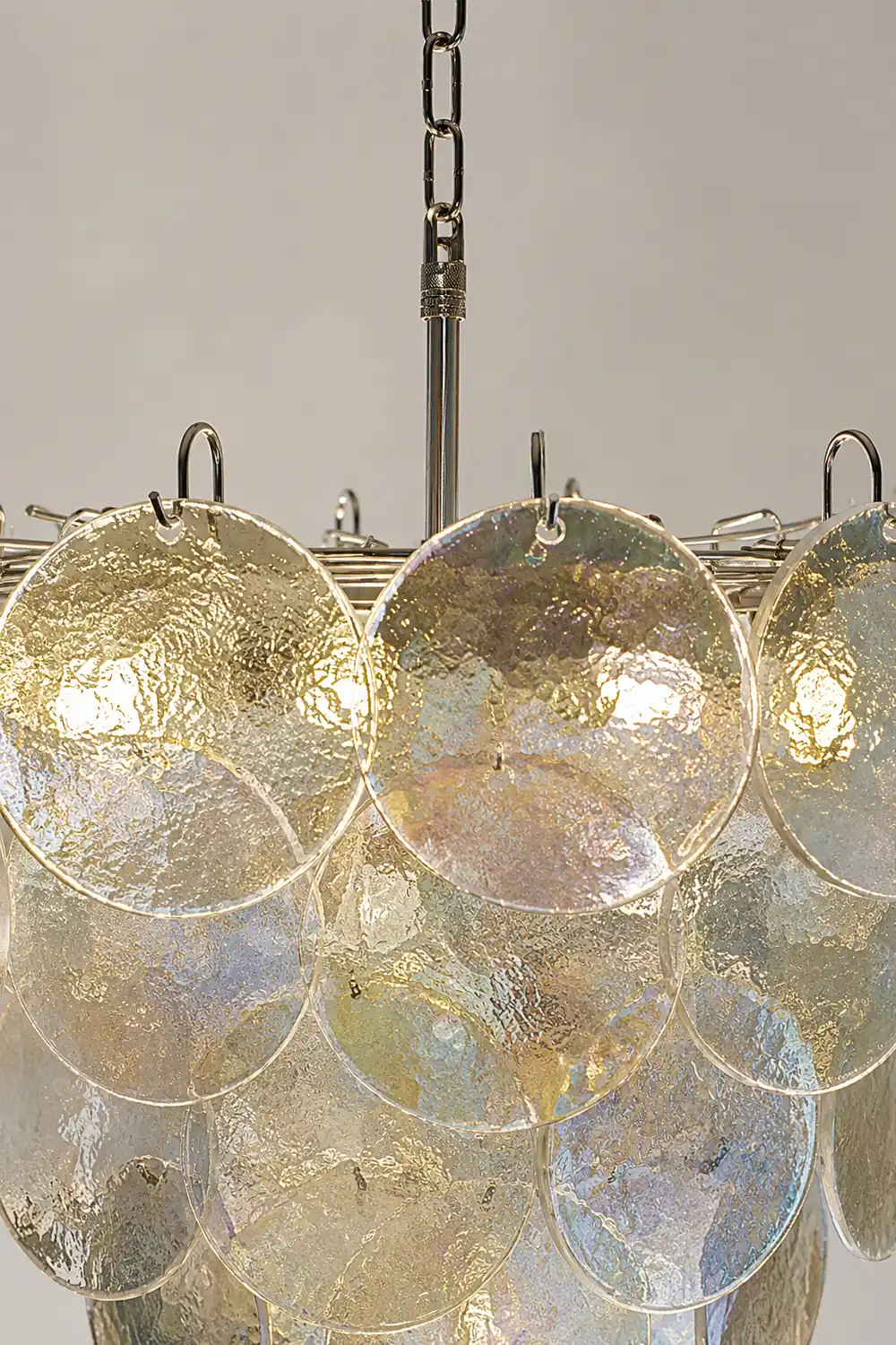 Murano Disc Iridescent Chandelier - Lumpaz