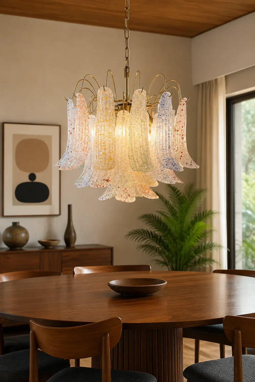 Venini Colorful Murano Glass Chandelier - Lumpaz