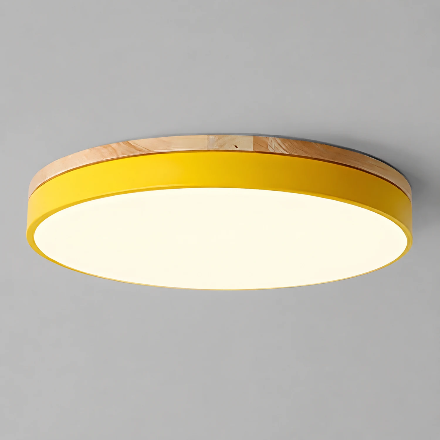 Zara Circular Wood Ceiling Lamp - Lumpaz