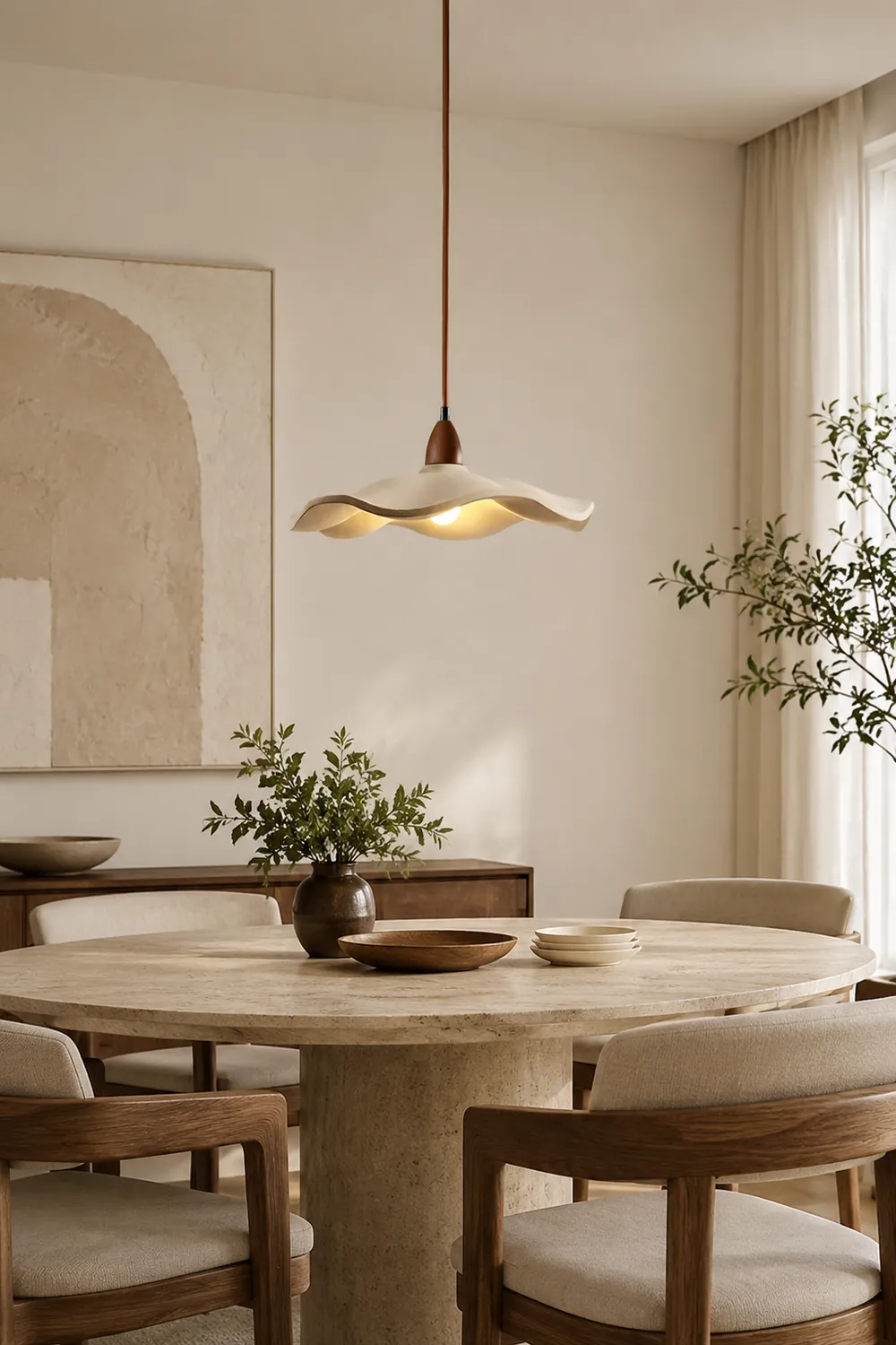 Cement Wave Pendant Light - Lumpaz