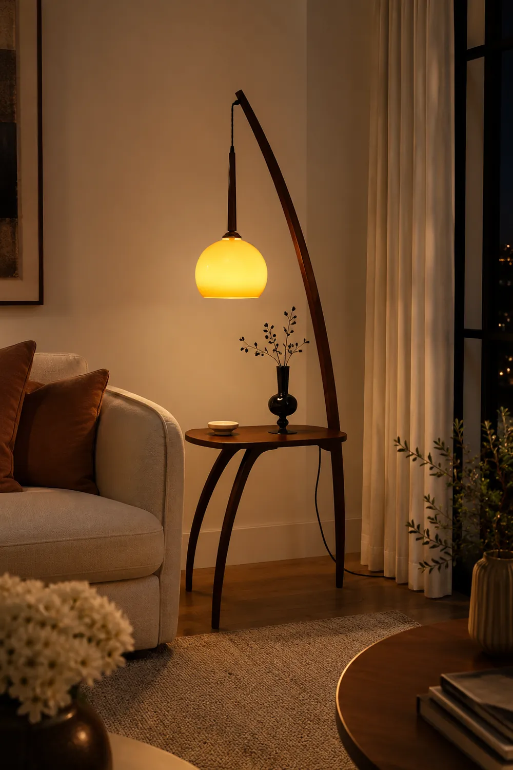 Arc Sphere Floor Lamp - Lumpaz