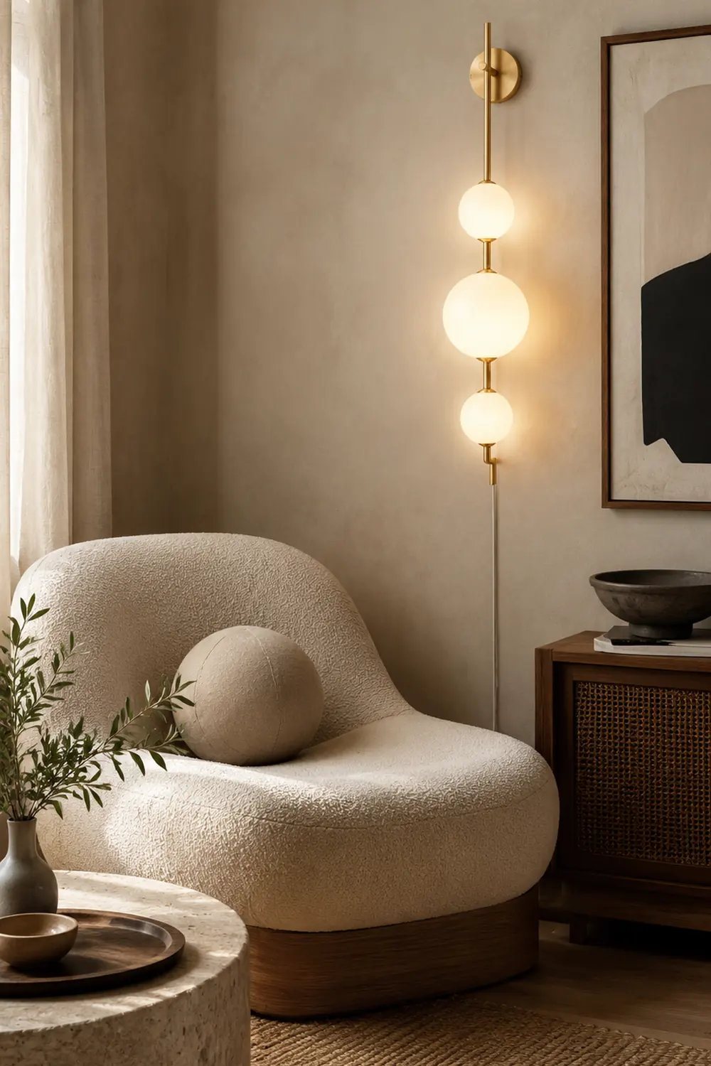 Vertical Globe Plug In Wall Lamp - Lumpaz