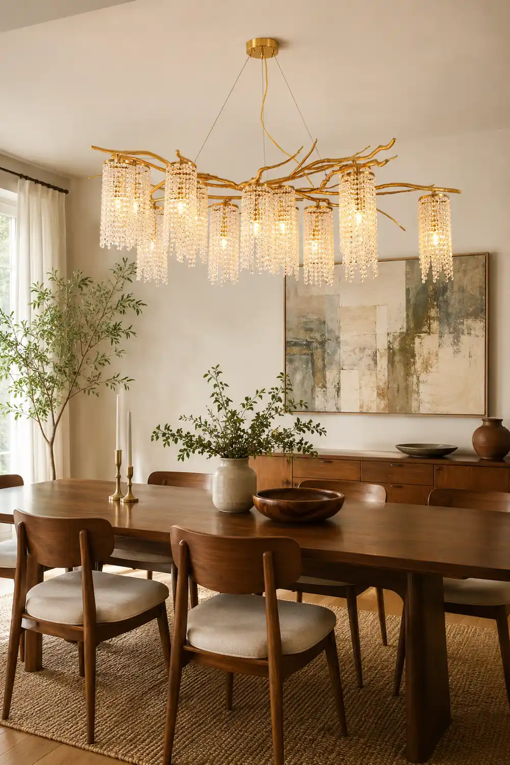 Forest Dawn Brass Chandelier - Lumpaz