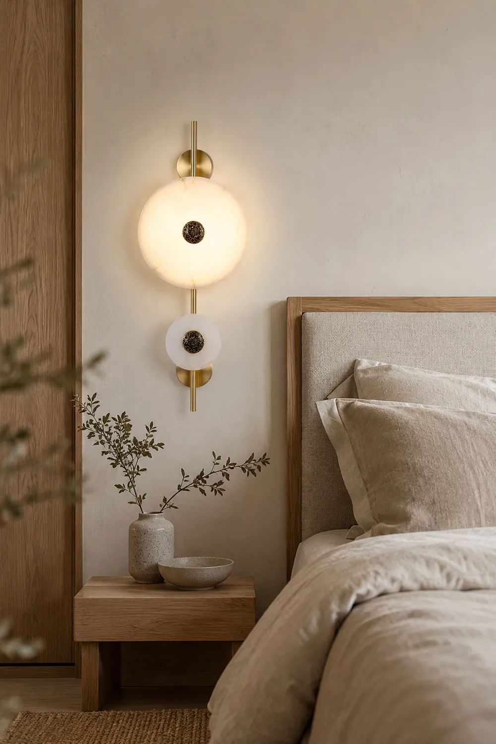Alabaster Eclipse Wall Light - Lumpaz