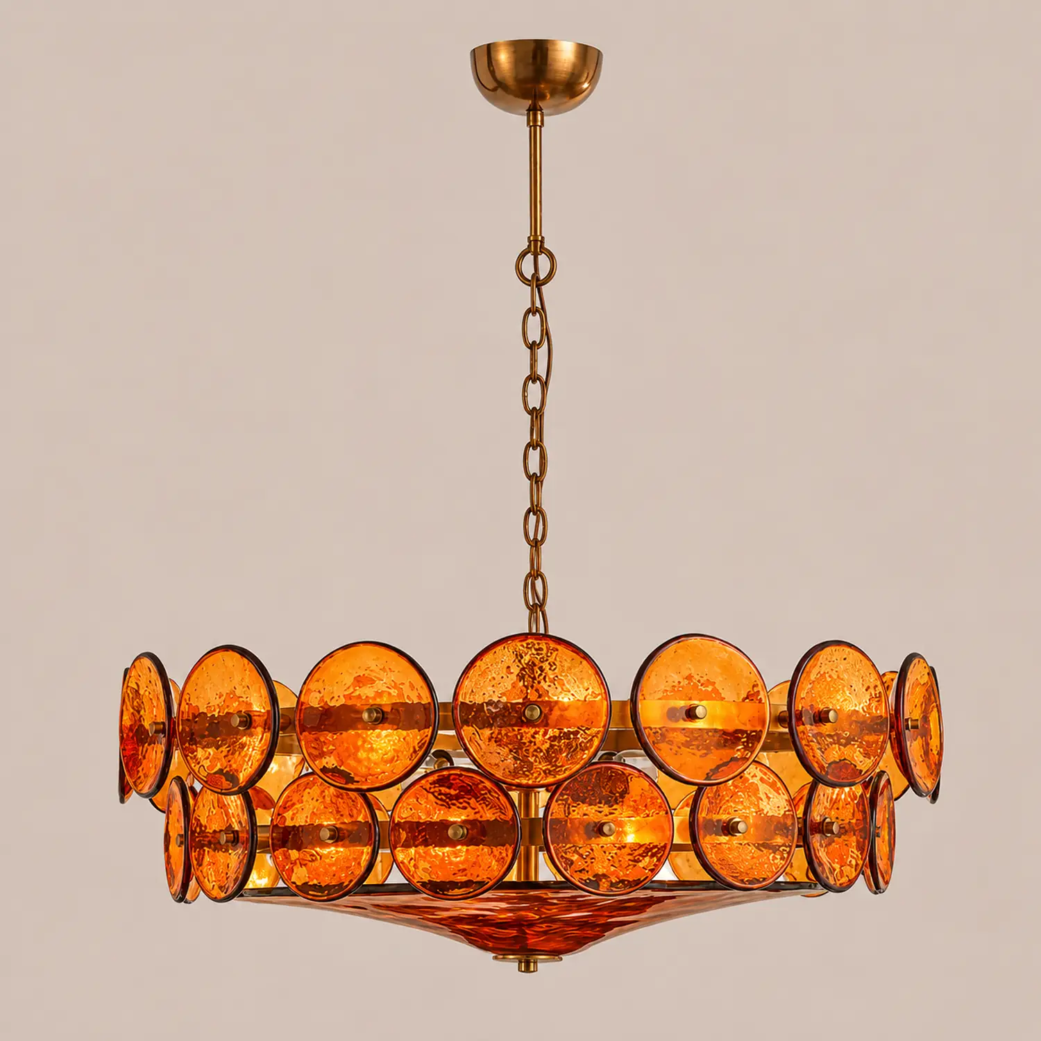 Solaris Disc Murano Chandelier - Lumpaz