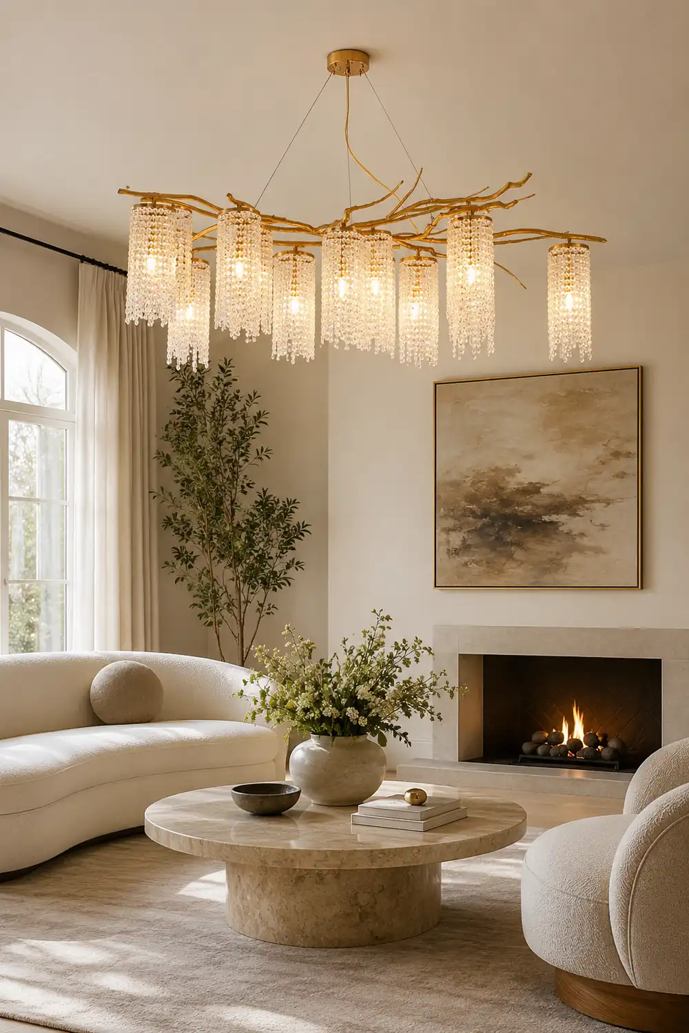 Forest Dawn Brass Chandelier - Lumpaz