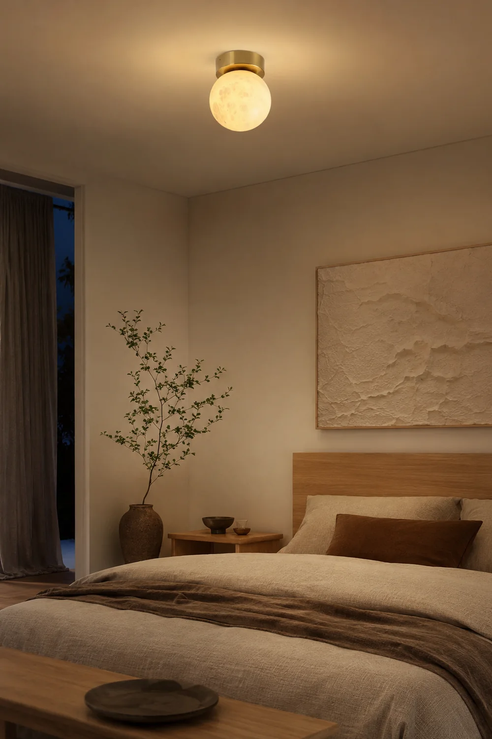 Moon Alabaster Ceiling Light - Lumpaz