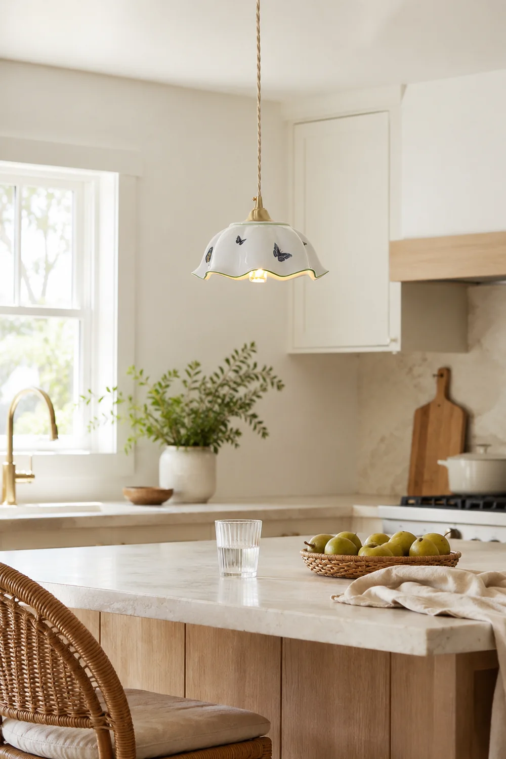 Butterfly Ceramic Pendant Lamp - Lumpaz