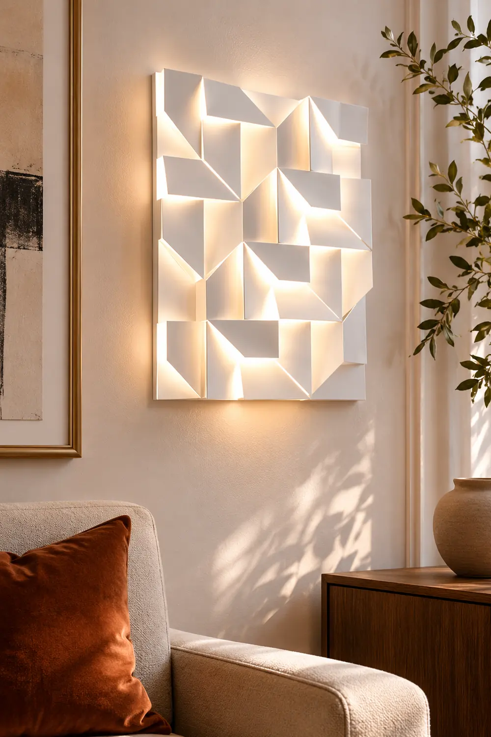 Shadows Built-in Battery Wall Lamp - Lumpaz