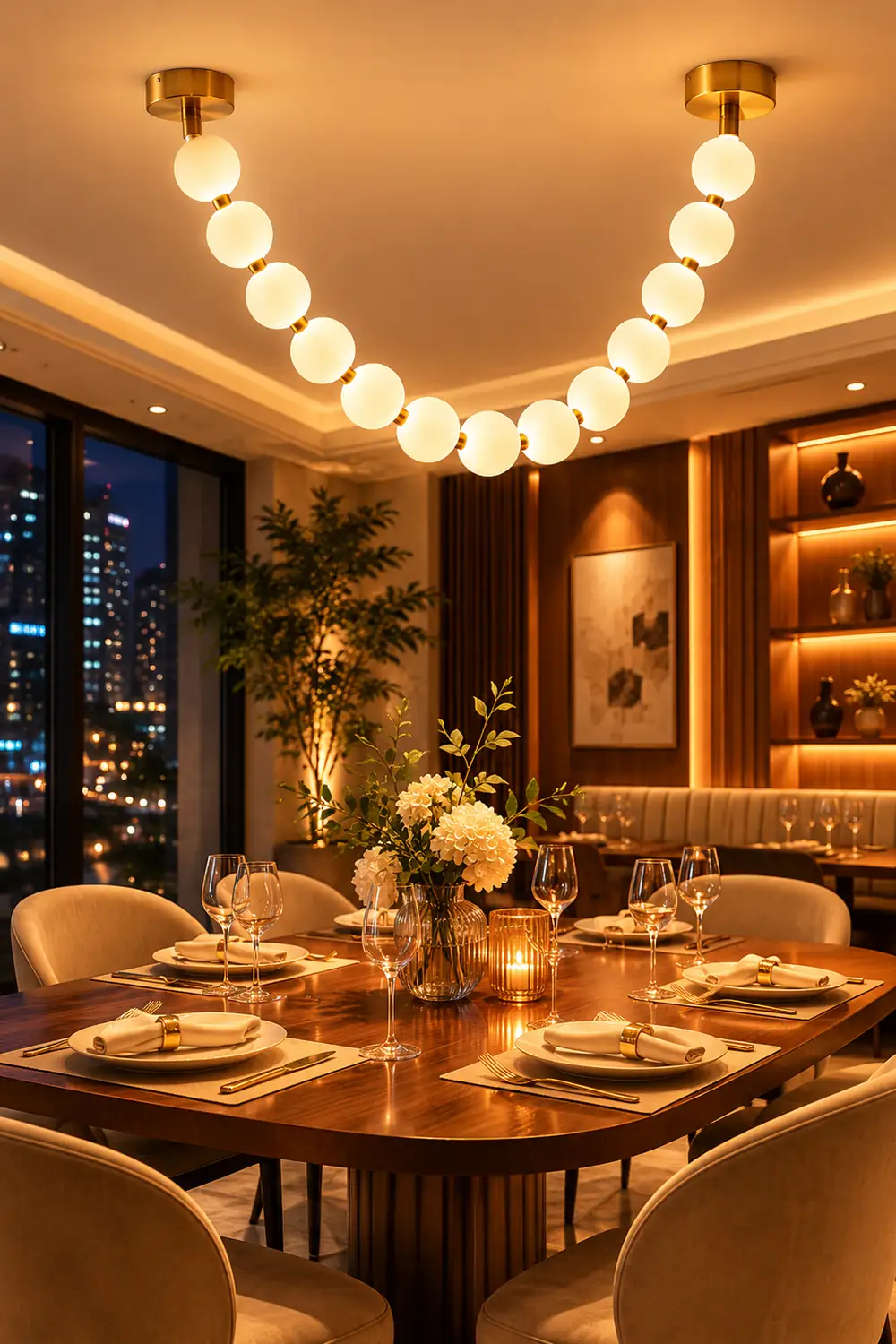 Pearl Necklace Balls Chandelier - Lumpaz