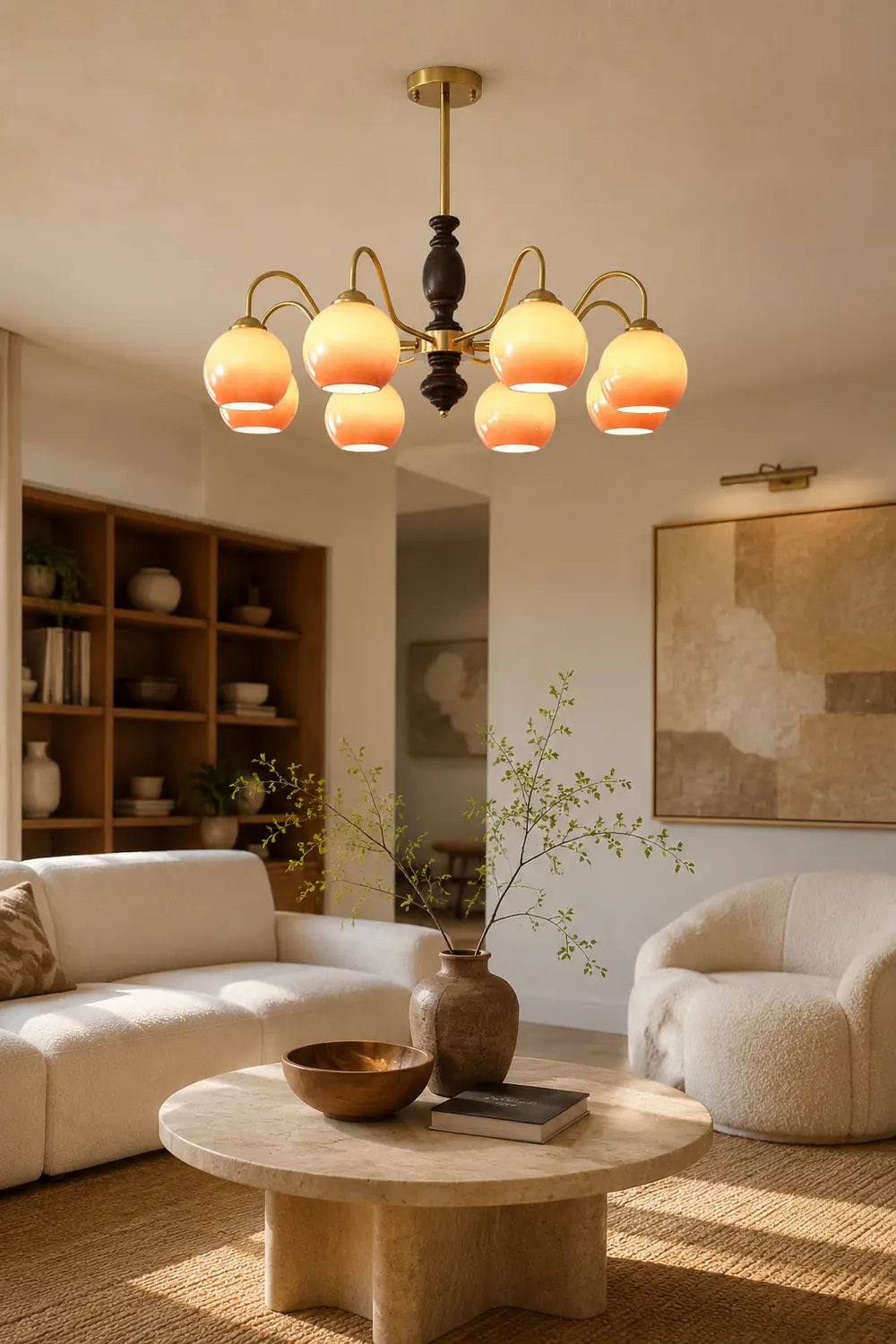Caramel Orb Chandelier - Lumpaz