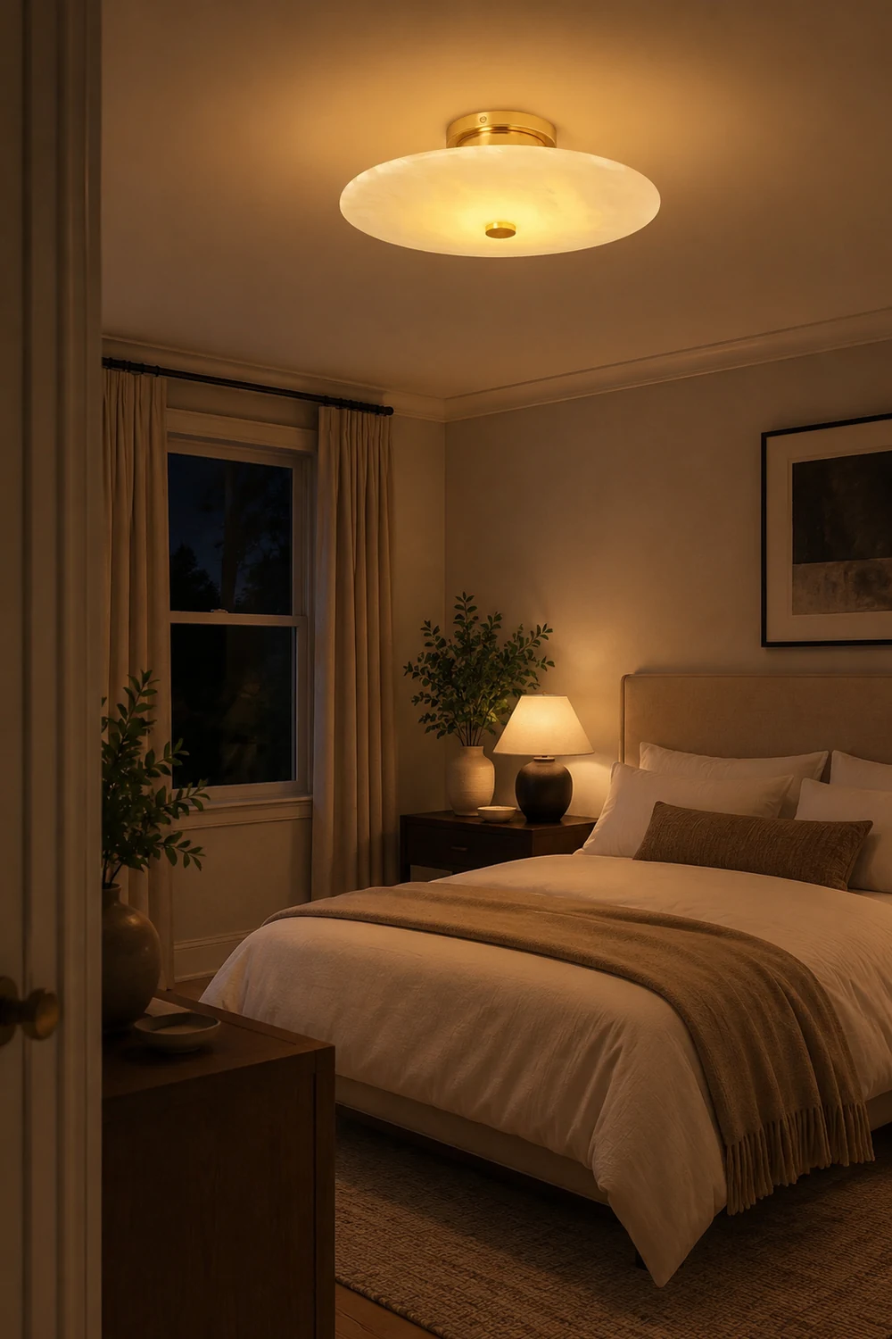 Ankeny Alabaster Ceiling Lamp - Lumpaz