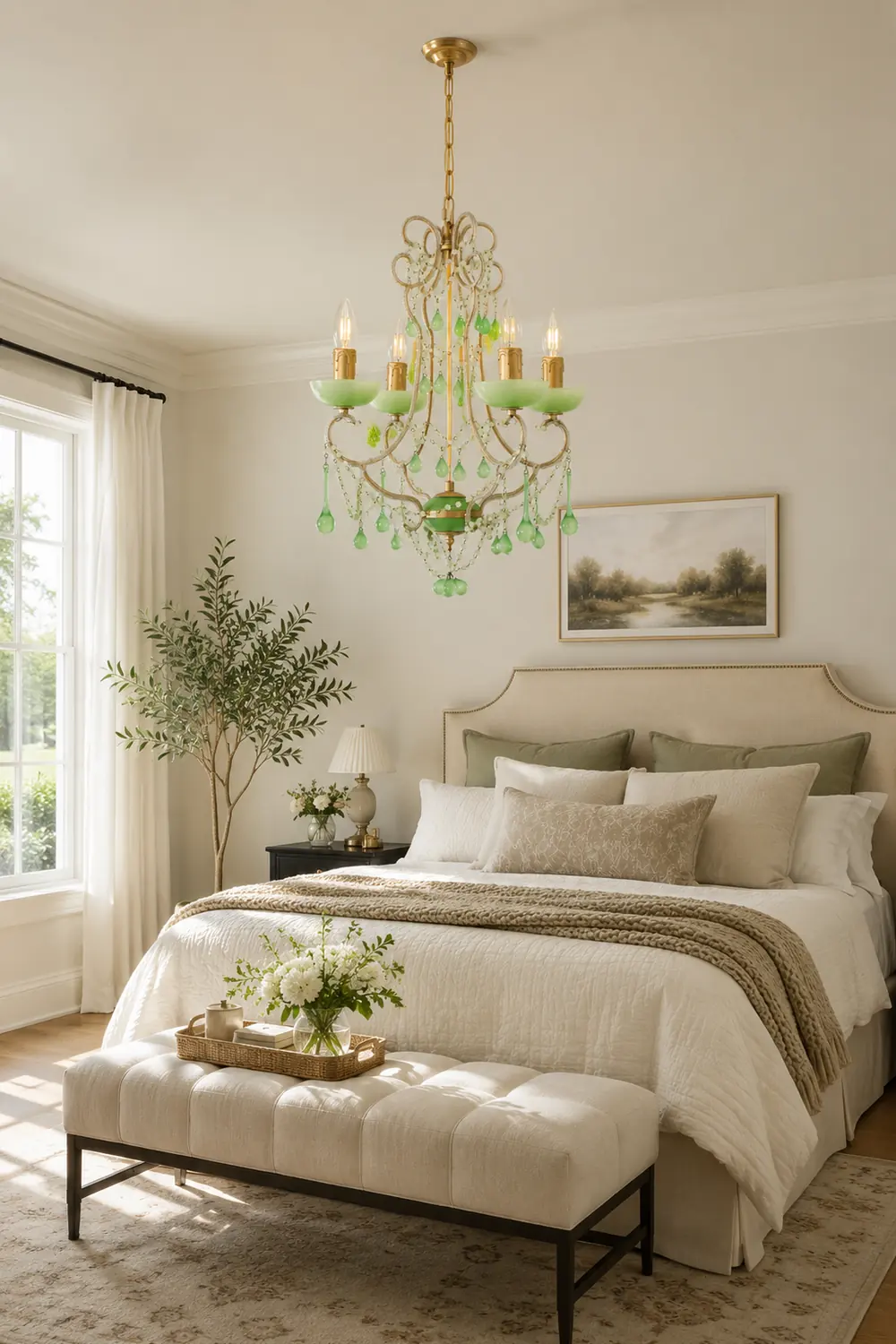 Murano Green Drops Chandelier - Lumpaz