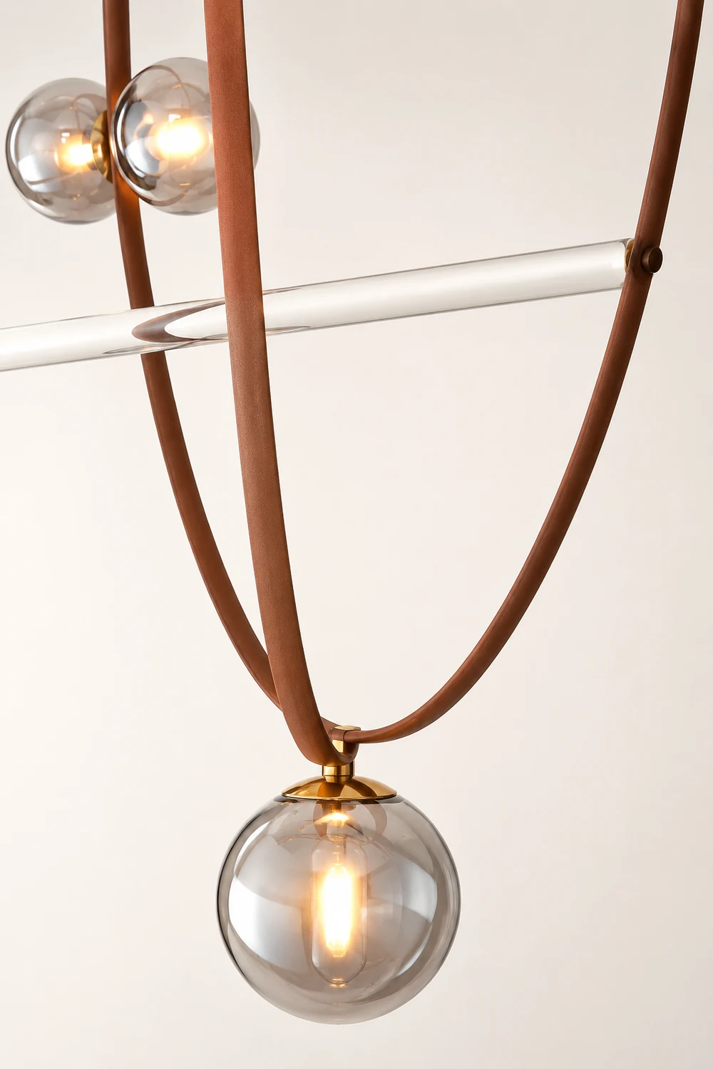 Belt Leather Ball Chandelier - Lumpaz